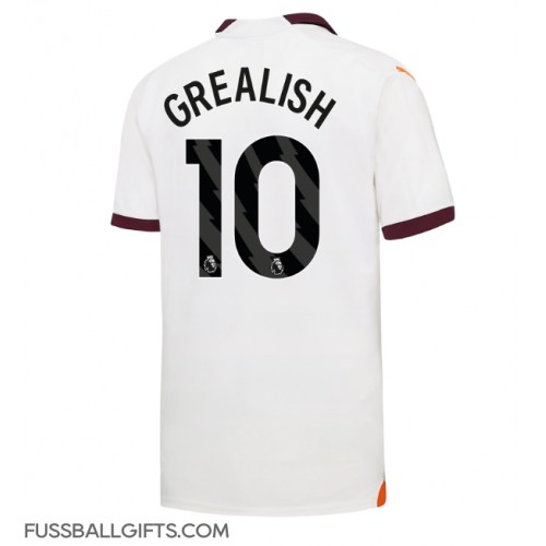 Manchester City Jack Grealish #10 Fußballbekleidung Auswärtstrikot 2023-24 Kurzarm